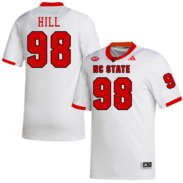 NC State Wolfpack #98 B.J. Hill College Football Jerseys,Uniforms-White